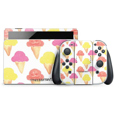 Bouffants and Broken Hearts Ice Cream Nintendo Switch OLED (2021) Skin